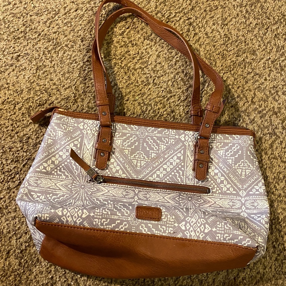 The Sak Gray and Brown Patterned Tote